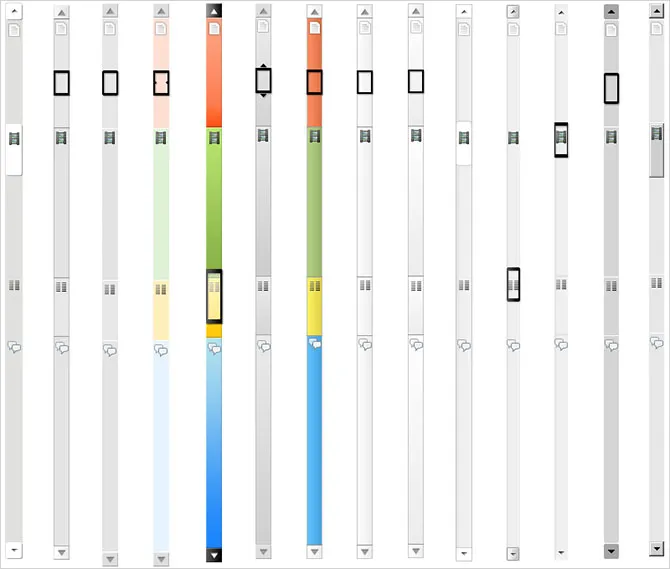 Scroll bar design, Chris Norström.