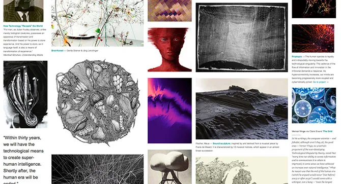 Screengrab, gallery, Space Collective.